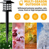 2/4/6/8Pcs Solar LED Pathway Lights Outdoor Waterproof Walkway Garden Decor Street Lamp for Landscape Yard Patio Driveway
