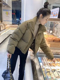 Women’s Lightweight Puffer Jacket – Spring & Autumn Short Bread Coat Down Cotton Parka Outerwear