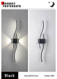 Modern Long Strip LED Wall Lamp – Remote Control Dimmable Wall Light for Living Room, Bedroom, Bedside & Home Interior Decoration
