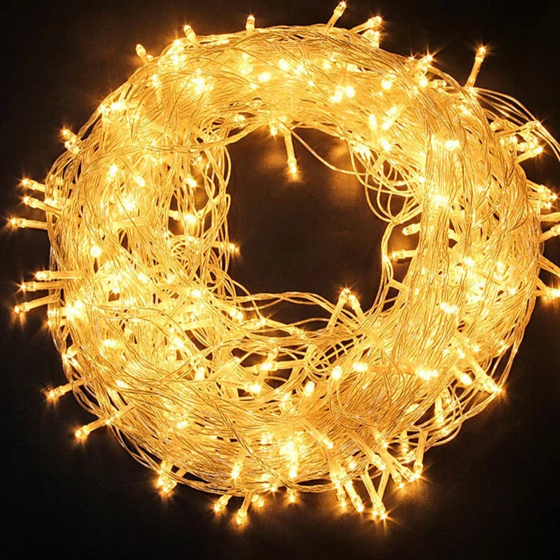 LED Garland String Lights 10M–100M – Waterproof Fairy Lights for Christmas Tree, Wedding, Party, Home & Outdoor Decoration (220V EU Plug)