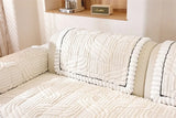 Thicken Plush Sofa Cover Winter Warm Non-slip Straight Couch Cushion Protector Cream Style Couch Slipcovers for Living Room