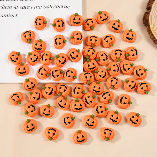 20PCS Halloween Resin Pumpkin Miniatures – Flatback Charms for DIY Crafts, Party Decorations, Home Décor & Gift Ideas