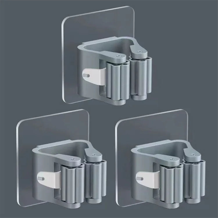 Multi-Purpose Hooks Adhesive Wall Hanging Mop Rack Broom Hanger Hook Kitchen Bathroom Organization Home Organizer Accessories