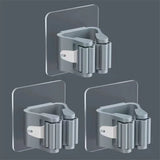 Multi-Purpose Hooks Adhesive Wall Hanging Mop Rack Broom Hanger Hook Kitchen Bathroom Organization Home Organizer Accessories