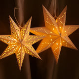 Hollow Star Pack of 4 Hanging Pendant Light Eid Mubarak Ramadan Kareem Decoration 2025 paper Lantern Islamic Muslim Party