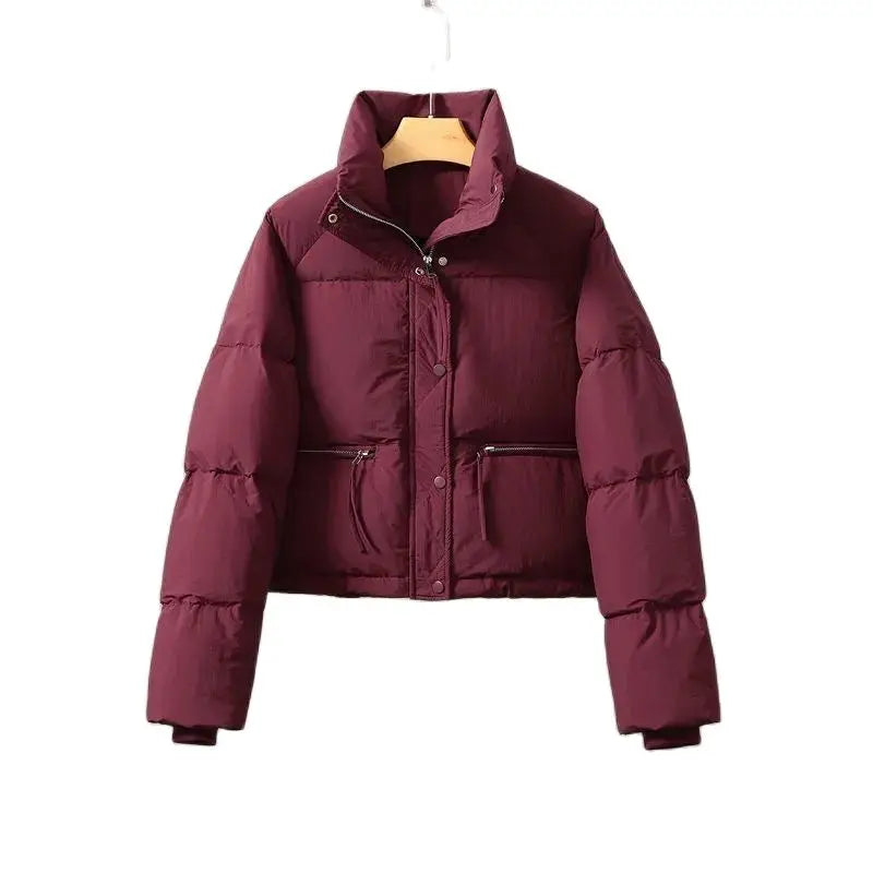 Women’s Lightweight Puffer Jacket – Spring & Autumn Short Bread Coat Down Cotton Parka Outerwear
