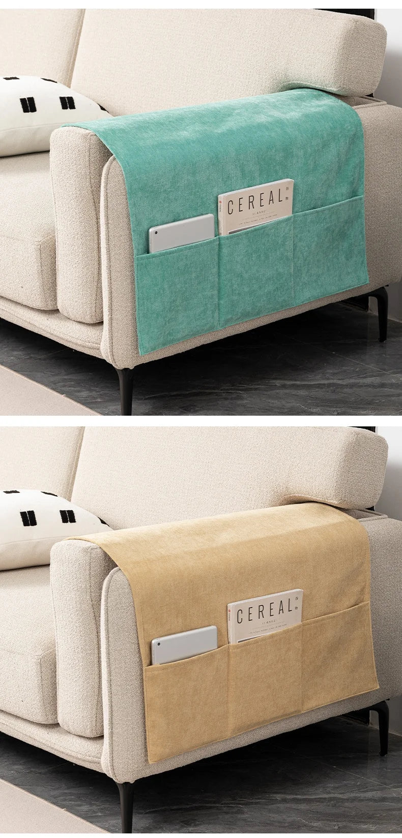 Simple Sofa Armrest Cover Double Sided Wide Dustproof Neoprene Protector Universal Handle Towel Sofa Cover Nordic Sle Pure ...
