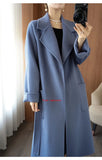 100% Pure Wool Double-Sided Cashmere Coat Women Winter New Mid-Length Loose Fashion Pockets Woolen Jacket Female Overcoat B551