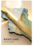 Background Landscape Painting Wall Lamp Chinese Creative Living Room LED Decor Light Corridor Remote Control Lighting Wall Lamps