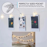 1pc Photo Clip Light String 2/5/10m 20/50/100led 10/30/50Clip Fairy Lights Fairy Lights Bedroom Wall Copper Wire Light String