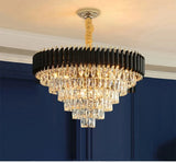 Creative Luxury Crystal Chandelier Rectangular Restaurant Pendant Lights Modern LED Living Room Lamp Lustre Home Elegant Fixture