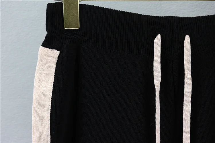Women’s Knitted 2-Piece Sweater Set – Soft V-Neck Cardigan & Wide-Leg Pants Autumn Winter Outfit