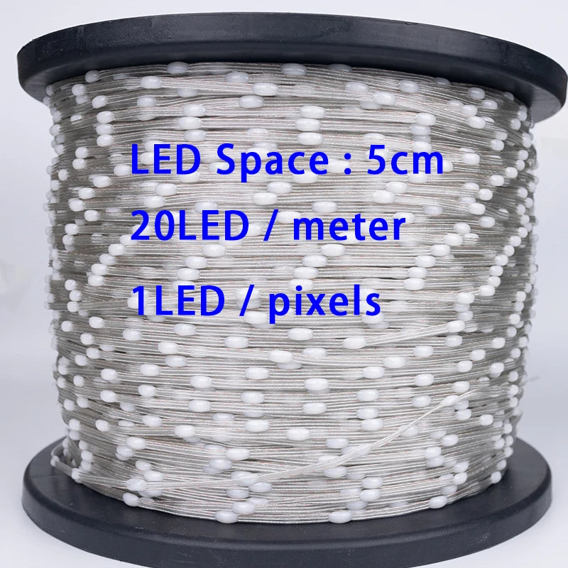 Wholesale WS2811 RGBIC Dream Color LED Strip Lights – 5V Addressable Waterproof IP67 Fairy String Lights for Christmas Tree & Home Decoration