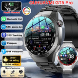 2025 GUHUAVMI GT5 Pro Smart Watch for Men – 1.52” HD AMOLED Display, GPS Motion Tracking, Heart Rate Monitor, Bluetooth Call, IP68 Waterproof Fitness Smartwatch
