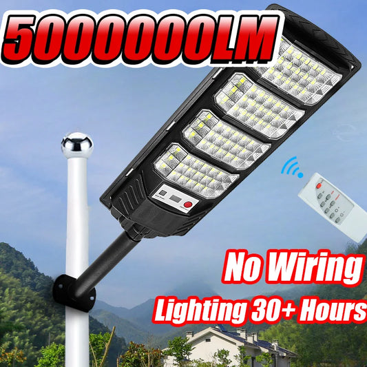 5000000LM Super Bright Outdoor Solar Lamp With Motion Sensor Solarlight Powerful LED Solar Lights Garden Street Courtyard Light