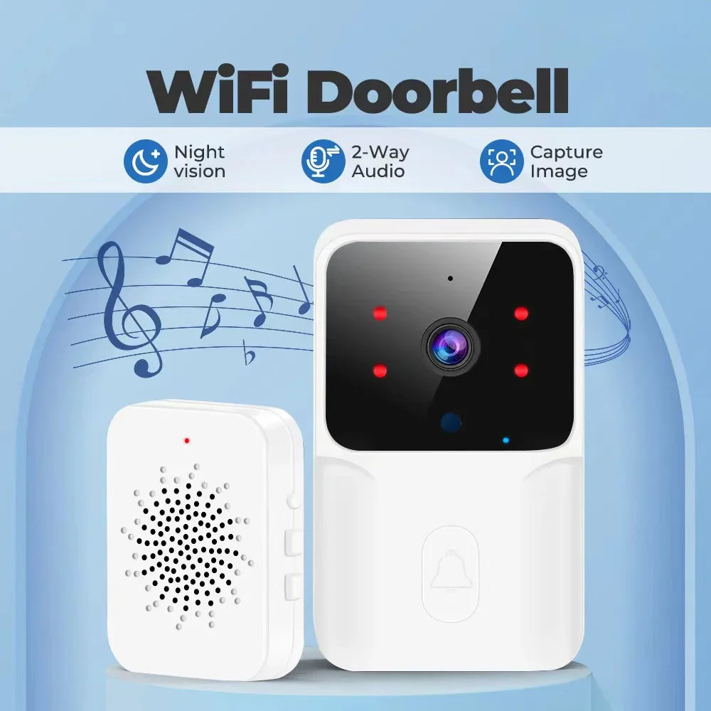 Tuya Smart WiFi Video Doorbell with Camera – Wireless HD Outdoor Security Door Bell, Motion Detection, IR Night Vision, Two-Way Audio & App Control (Works with Alexa & Google Home)