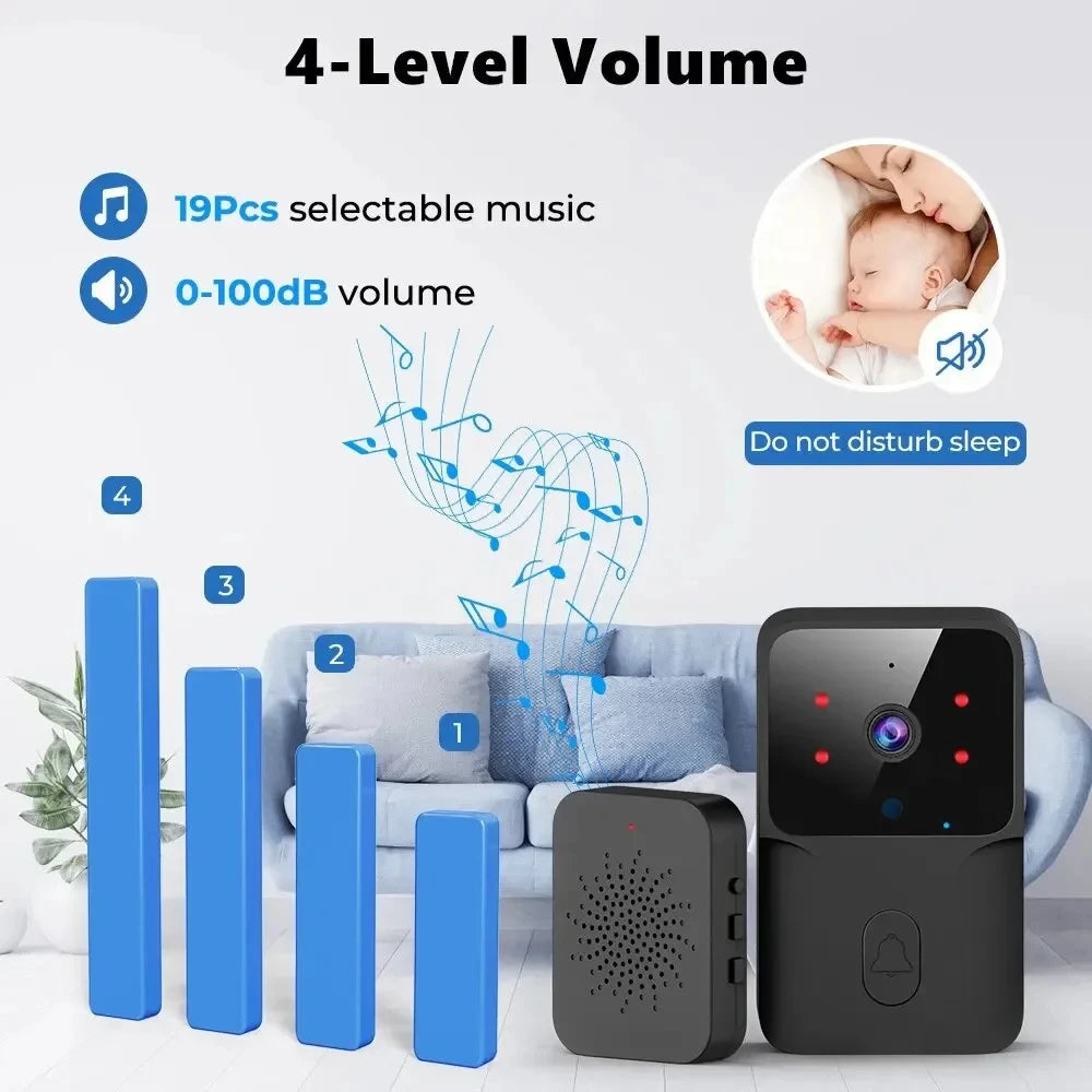Tuya Smart WiFi Video Doorbell with Camera – Wireless HD Outdoor Security Door Bell, Motion Detection, IR Night Vision, Two-Way Audio & App Control (Works with Alexa & Google Home)