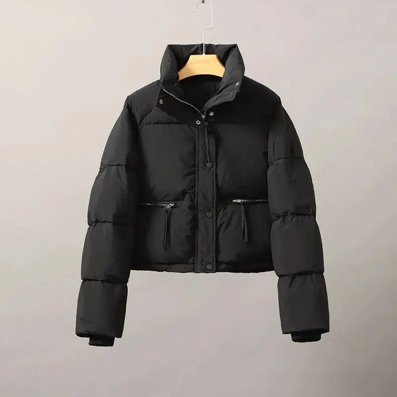 Women’s Lightweight Puffer Jacket – Spring & Autumn Short Bread Coat Down Cotton Parka Outerwear