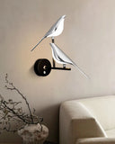 Nordic Touch Switch LED Wall Lamps for Bedside TV Background Gold Silver Magpie Bird  LED Wall Lights Wall Sconce for Corridor