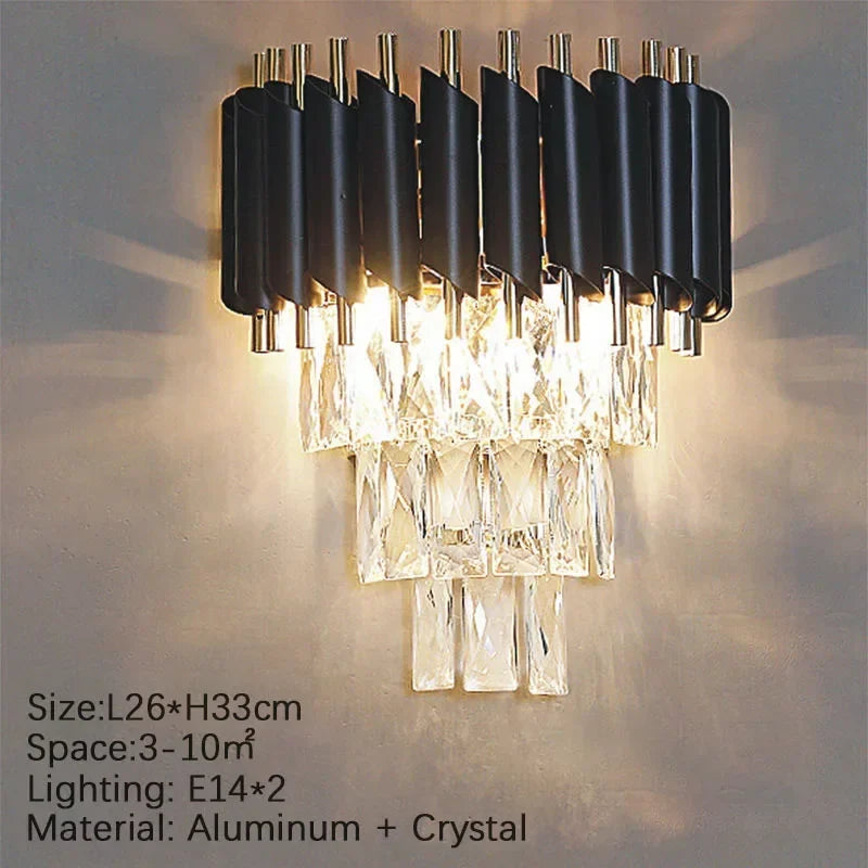 Creative Luxury Crystal Chandelier Rectangular Restaurant Pendant Lights Modern LED Living Room Lamp Lustre Home Elegant Fixture