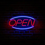 Business Sign Open Neon Sign LED Night Light Hanging Window Shop Cafe Bar Restaurant Decoration Personalized Custom Neon Lamp