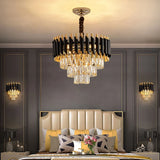 Creative Luxury Crystal Chandelier Rectangular Restaurant Pendant Lights Modern LED Living Room Lamp Lustre Home Elegant Fixture