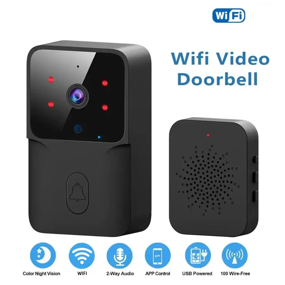 Tuya Smart WiFi Video Doorbell with Camera – Wireless HD Outdoor Security Door Bell, Motion Detection, IR Night Vision, Two-Way Audio & App Control (Works with Alexa & Google Home)