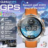 2025 Outdoor Military Smart Watch – Built-in GPS, Compass, Altimeter, Barometer, 3ATM Waterproof Rugged AMOLED Smartwatch with Bluetooth Call