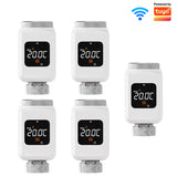Tuya Smart WiFi Thermostatic Radiator Valve (TRV) – Programmable Temperature Controller with APP Remote Control, Compatible with Alexa & Google Home