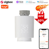 Tuya Smart WiFi Thermostatic Radiator Valve (TRV) – Programmable Temperature Controller with APP Remote Control, Compatible with Alexa & Google Home