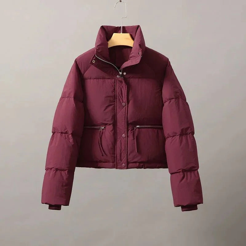 Women’s Lightweight Puffer Jacket – Spring & Autumn Short Bread Coat Down Cotton Parka Outerwear