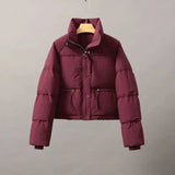 Women’s Lightweight Puffer Jacket – Spring & Autumn Short Bread Coat Down Cotton Parka Outerwear