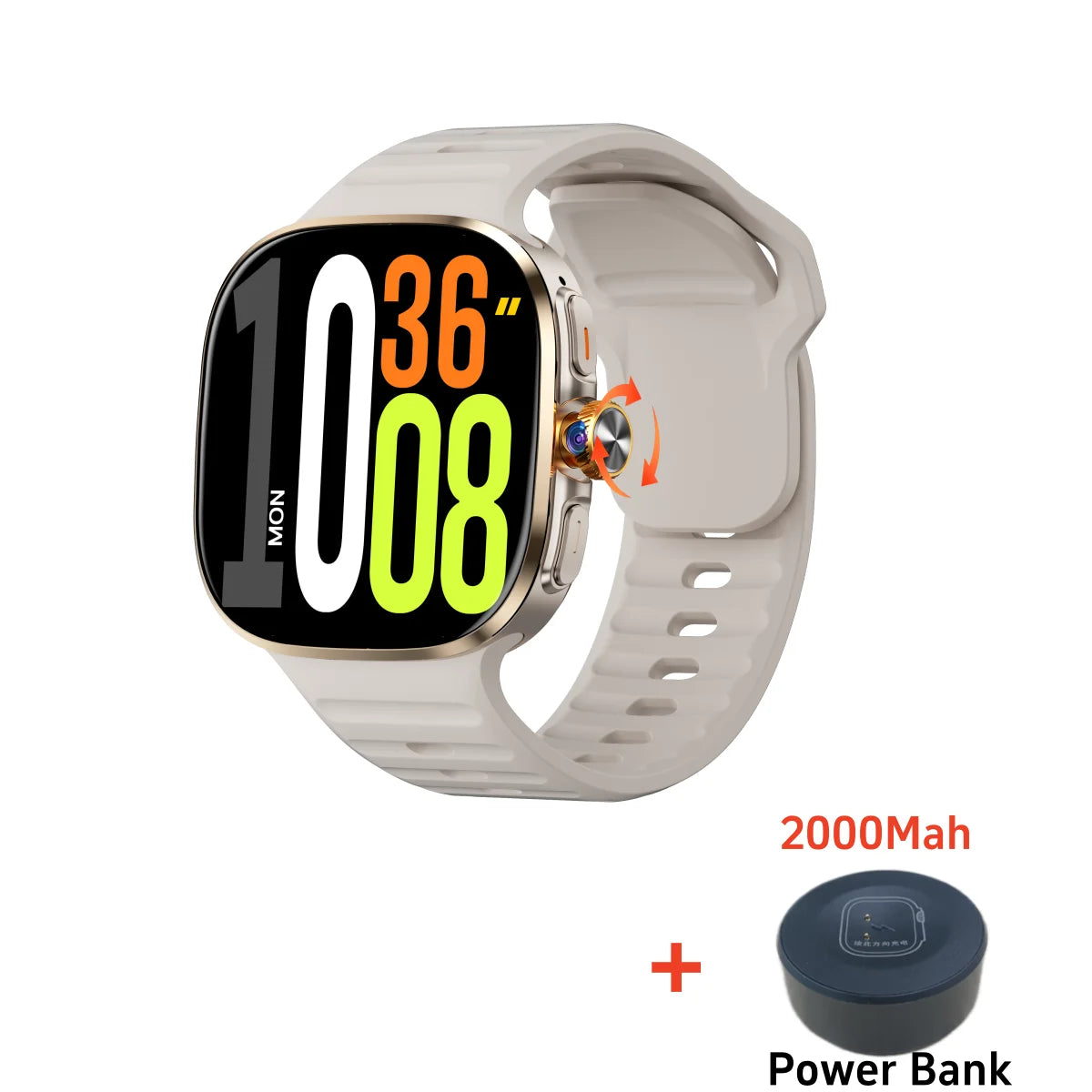Original M99 5G Android Smartwatch – 2.4” AMOLED Display, 4G/5G SIM Card Support, GPS WiFi, 190° Rotating Camera, Android 10 Smart Watch with Game & Fitness Features