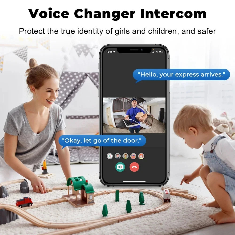 Tuya Smart WiFi Video Doorbell with Camera – Wireless HD Outdoor Security Door Bell, Motion Detection, IR Night Vision, Two-Way Audio & App Control (Works with Alexa & Google Home)