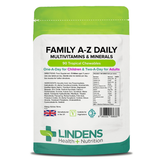 Family A-Z Daily Multivitamin Chewable Tablets 90 Pack 100% Vegetarian