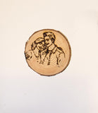 Pack of 4 Personalized Wooden Engraved Coasters – Custom Laser Engraved Wood Slices for Gifts & Decor