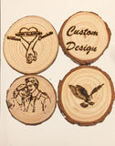 Personalized Wooden Engraved Coasters – Custom Laser Engraved Wood Slices for Gifts & Decor