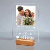 Personalized Spotify Song Plaque with Photo Free Stand Birthday Anniversary Gift