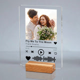 Personalized Spotify Song Plaque with Photo Free Stand Birthday Anniversary Gift