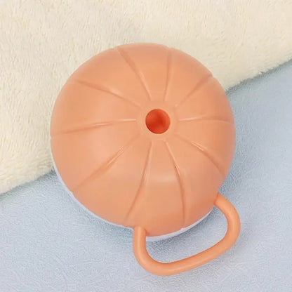 Dog Scrubber for Bath – Pumpkin-Shaped Pet Bath Brush with Soap &amp; Shampoo Dispenser, Soft Bristles for Cat &amp; Dog Massage Grooming