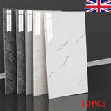 10x Marble Tile Sticker PVC Wall Panel Self-Adhesive Kitchen Home Bathroom Decor Decorative Tiles Sticker Pack Ornaments