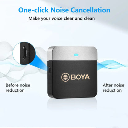 BOYA BY-M1V Wireless Lavalier Microphone – Pro Lapel Mic for iPhone, Android, DSLR, YouTube, Live Streaming & Vlogging