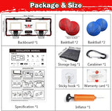 VATOS 2x Basketball Hoop Indoor Outdoor Electric Basketball Mini Scoreboard 4x Balls Toy Gift for Kids Boys Girls Sports Game