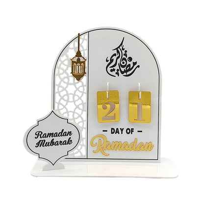 Ramadan Countdown-Kalender aus Acryl – Islamische Adventsdekoration für Zuhause, Büro &amp; Events