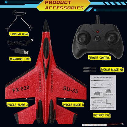 RC SU-35 Foam Aircraft – 2.4G Remote Control Fighter Jet Glider for Kids & Beginners