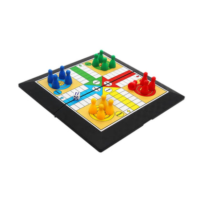 Ludo Game Set Strategy Game Parent Child Interaction with Foldable Board Travel Family Game for Teens Kids Children Party Toy
