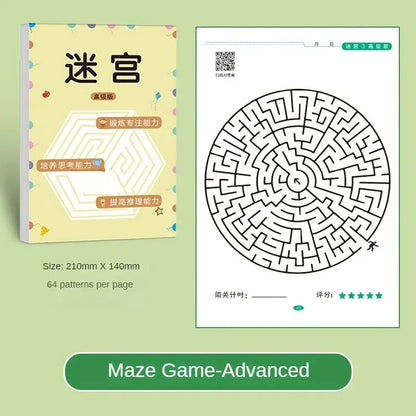 Children's Concentration Maze Training Book – Puzzle & Thinking Development Game for Kids