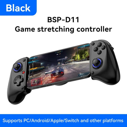 BSP D11 Telescopic RGB Game Controller – Turbo, 6-Axis Gyro & Vibration for Android, iOS, PS4 & Switch