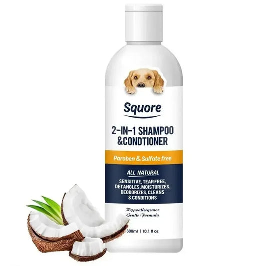 Puppy Shampoo and Conditioner 2-in-1 – Natural Moisturizing Dog Shampoo for Sensitive Skin, pH Balanced Formula