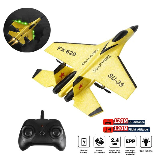 RC SU-35 Foam Aircraft – 2.4G Remote Control Fighter Jet Glider for Kids & Beginners